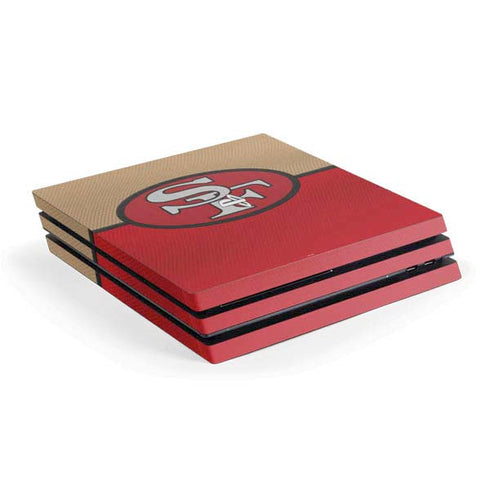 NFL San Francisco 49ers Vintage PS4 Pro Console Skin